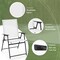 2 Folding Patio Chairs with Backrest and Armrest Metal Frame for Garden and Camping Use